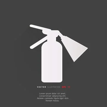 Fire extinguisher icon vector illustration. Stock Illustration