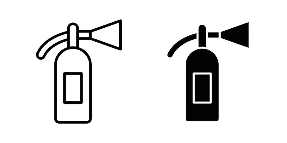 Fire extinguisher icon vector, illustration icon set Stock Illustration