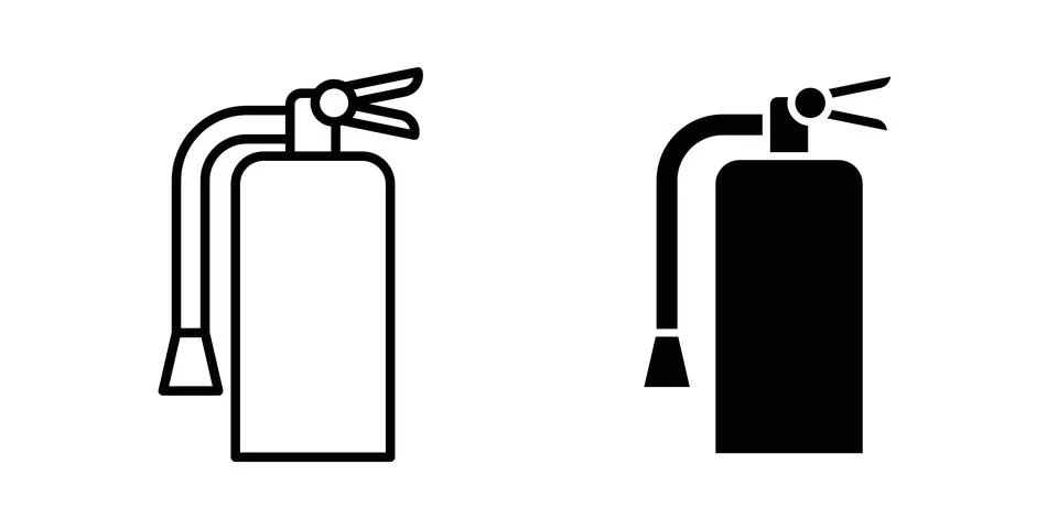 Fire extinguisher icon vector symbol graphics Stock Illustration