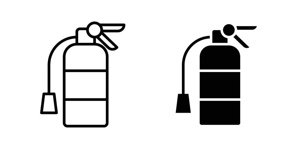 Fire extinguisher icon for web projects Stock Illustration