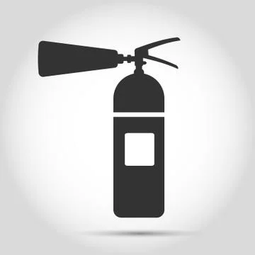 Fire extinguisher icon on white background Stock Illustration