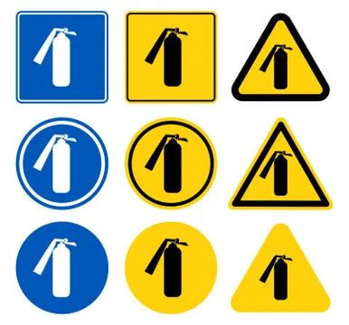 Fire extinguisher icon on white background.vector illustration Stock Illustration