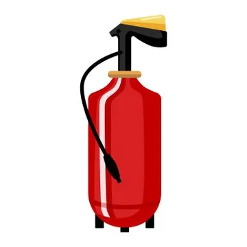 Fire extinguisher isolated in flat style. Extinguishing equipment of firefigh Stock Illustration