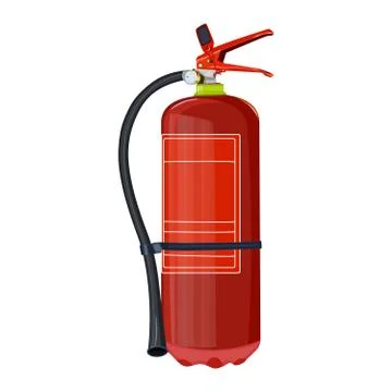 Fire extinguisher isolated on white background. Stock Illustration