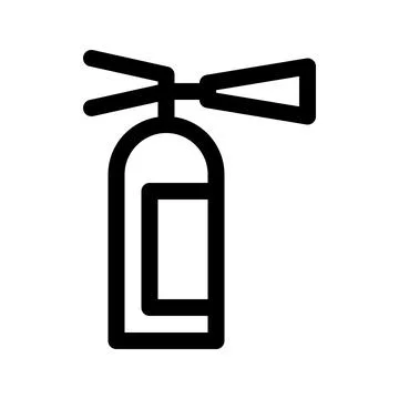 Fire extinguisher line icon. Vector graphics Stock Illustration