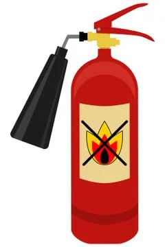 Fire extinguisher logo. Illustrazione stock