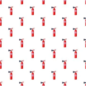 Fire extinguisher pattern creating safety background Stock Illustration