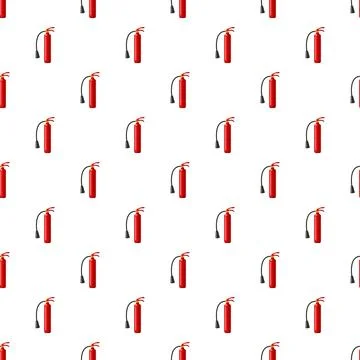 Fire extinguisher pattern creating safety background Stock Illustration