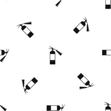 Fire extinguisher pattern seamless black 스톡 일러스트