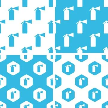 Fire extinguisher patterns set Stock Illustration