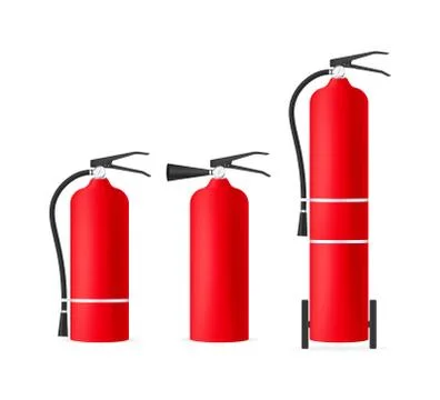 Fire extinguisher protection isolated. Vector stock illustration. Stock Illustration