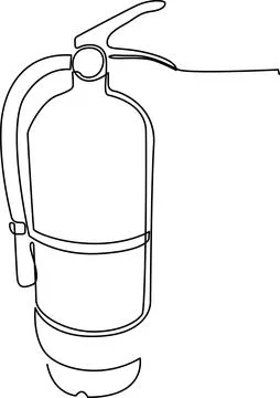 Fire extinguisher ready for use illustration Vector Illustrazione stock