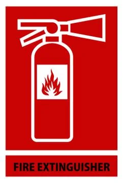 Fire extinguisher sign Stock Illustration