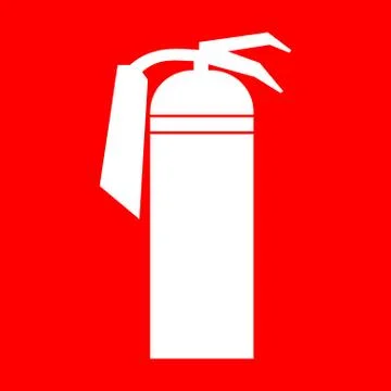 Fire extinguisher sign Stock Illustration