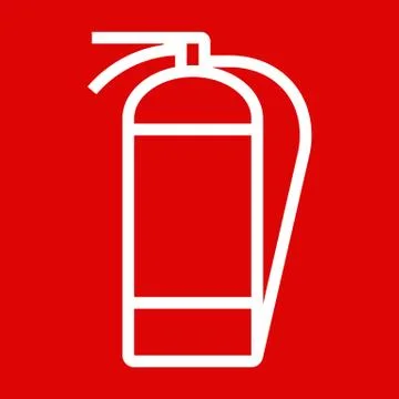 Fire extinguisher sign Stock Illustration