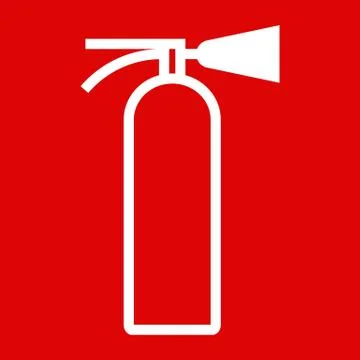 Fire extinguisher sign Stock Illustration