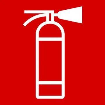 Fire extinguisher sign Stock Illustration