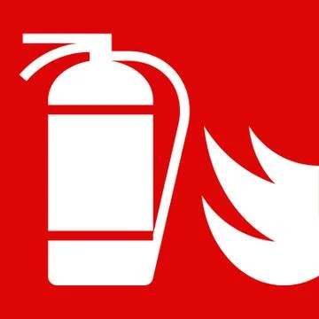 Fire extinguisher sign Stock Illustration