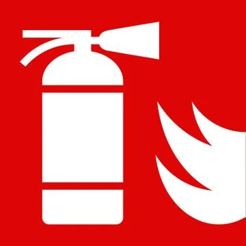 Fire extinguisher sign Stock Illustration