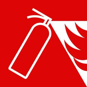 Fire extinguisher sign Stock Illustration