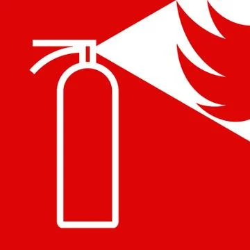 Fire extinguisher sign Stock Illustration