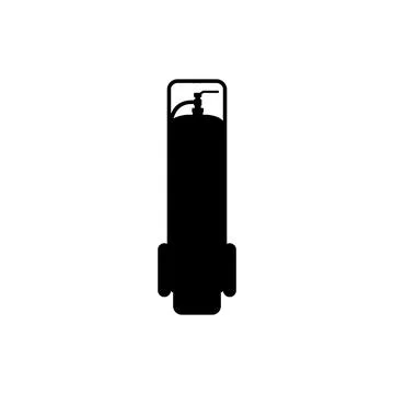 Fire Extinguisher Silhouette Isolated Stock Illustration
