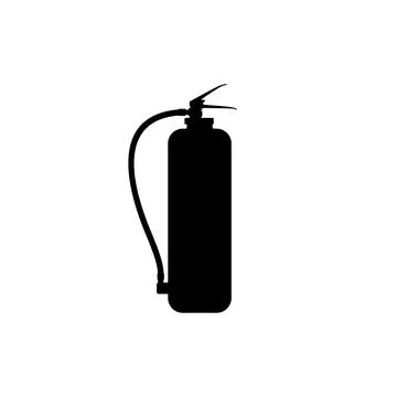 Fire Extinguisher Silhouette Isolated Stock Illustration