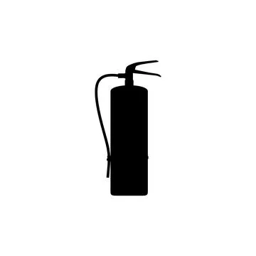 Fire Extinguisher Silhouette Isolated Stock Illustration