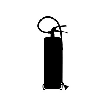 Fire Extinguisher Silhouette Isolated Stock Illustration