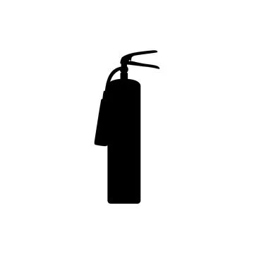 Fire Extinguisher Silhouette Isolated Stock Illustration