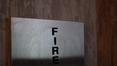 Fire extinguisher silver pan down letters close 스톡 동영상 96544906