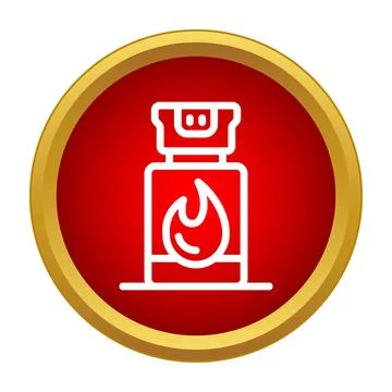 Fire extinguisher spray bottle icon safety concept Stock Illustration