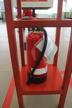 Fire Extinguisher on Stand Stock Photos
