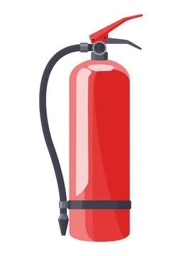 Fire extinguisher tank flat isolated cartoon illustration on white background 스톡 일러스트