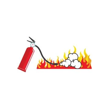 Fire extinguisher vector icon illustration design template Illustrazione stock