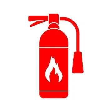 Fire extinguisher vector icon on white background Stock Illustration