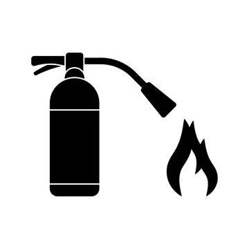 Fire extinguisher vector icon on white background Stock Illustration