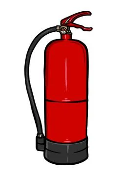 Fire extinguisher Vector illustration - Hand drawn Stock Illustration