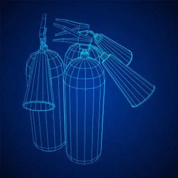 Fire extinguisher. Vector illustration. Illustrazione stock