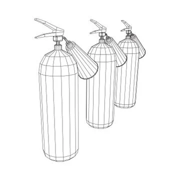 Fire extinguisher. Vector illustration. Illustrazione stock
