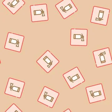 Fire extinguisher vector seamless pattern Stock Illustration