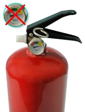 Fire extinguisher warning Stock Photos