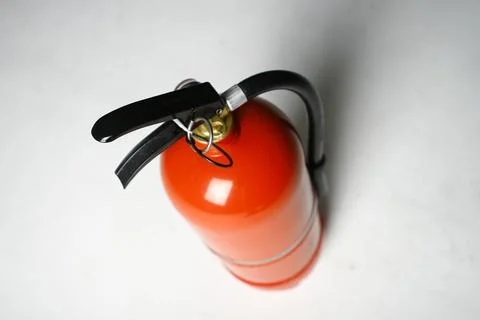 Fire Extinguisher on white background Stock Photos