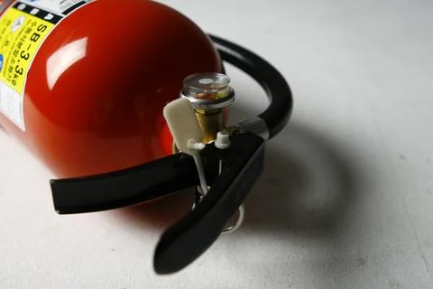 Fire Extinguisher on white background Stock Photos