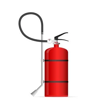 Fire extinguishers of different sizes vector illustration Stock Illustration
