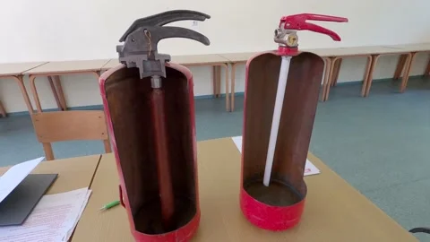 Fire extinguishers Stock Footage 140300348