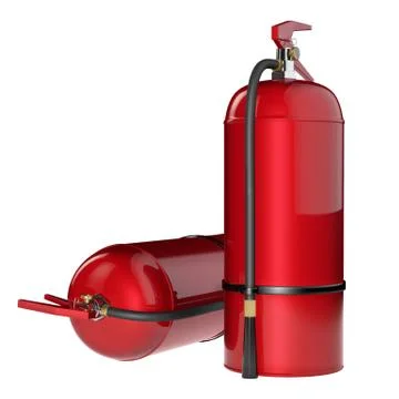 Fire extinguishers isolate on white background. Stock Illustration