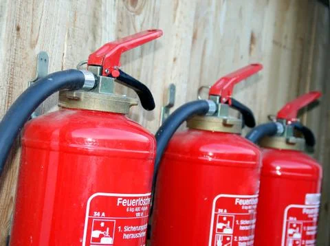 Fire extinguishers Stock Photos