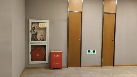 Fire extinguishing equipment  . Video stock 263445129