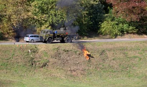 Fire extinguishing Stock Photos